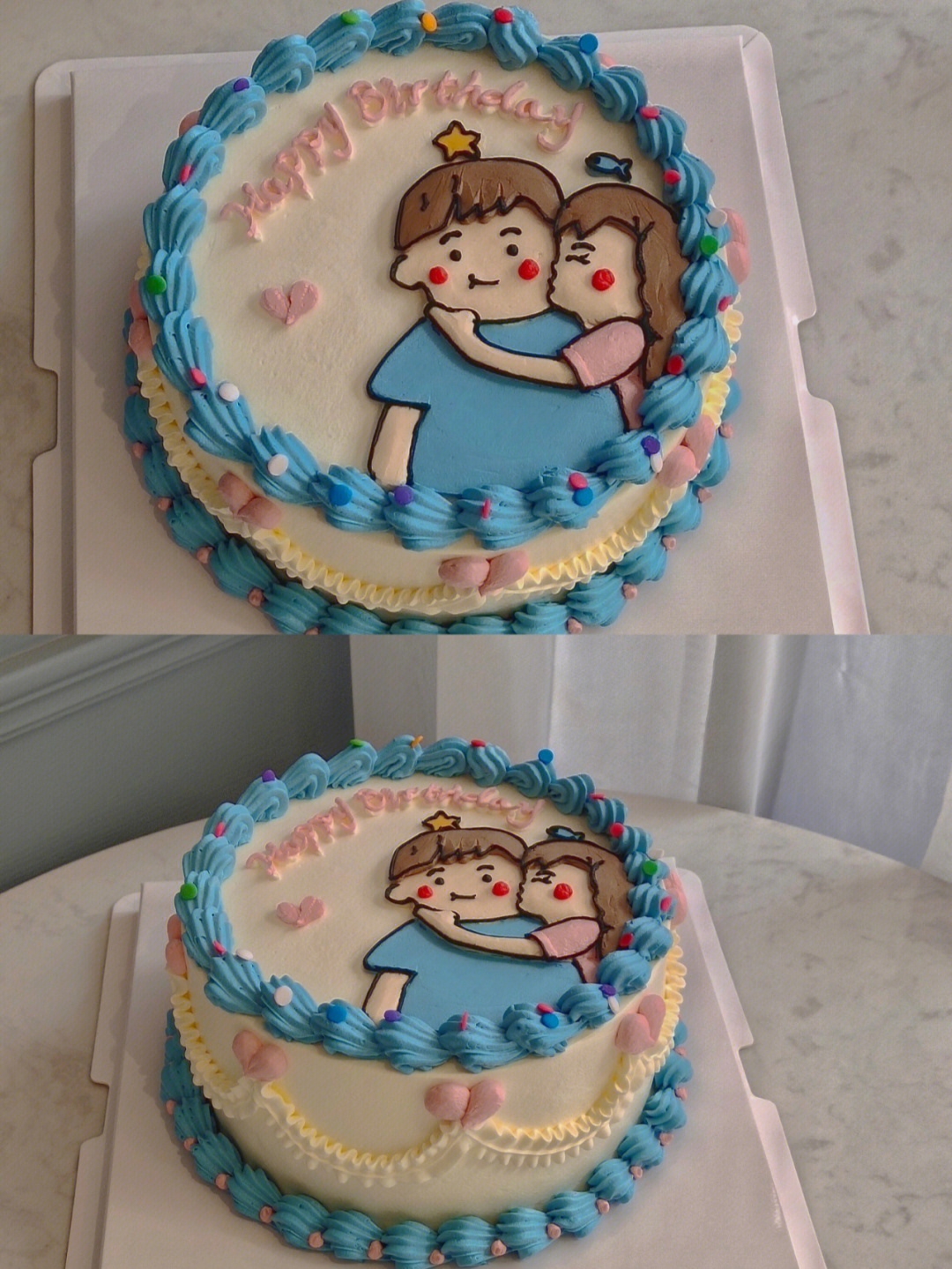 情侣diy蛋糕模板图片