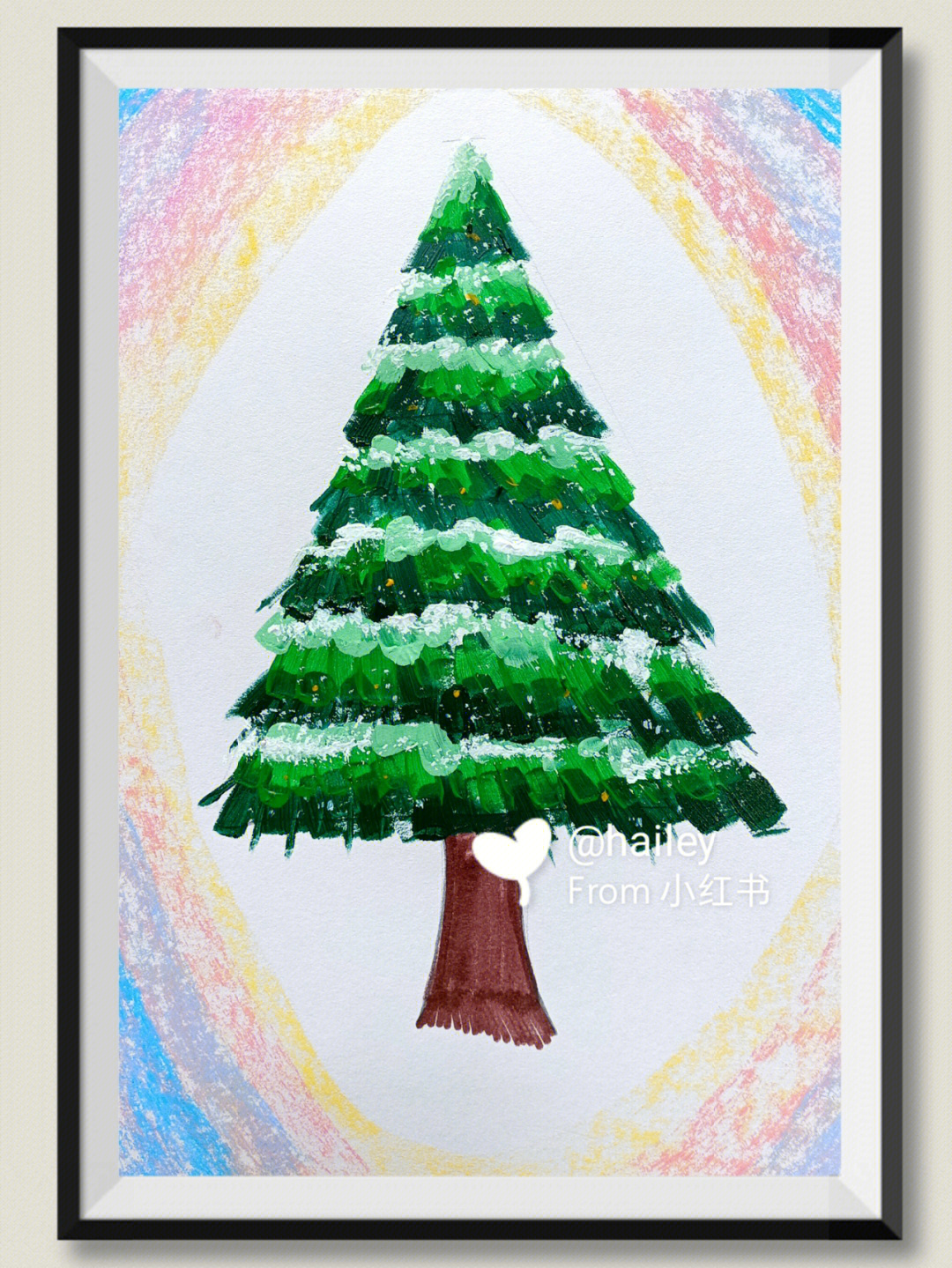 少儿创意美术#线描班#圣诞树#创意线描