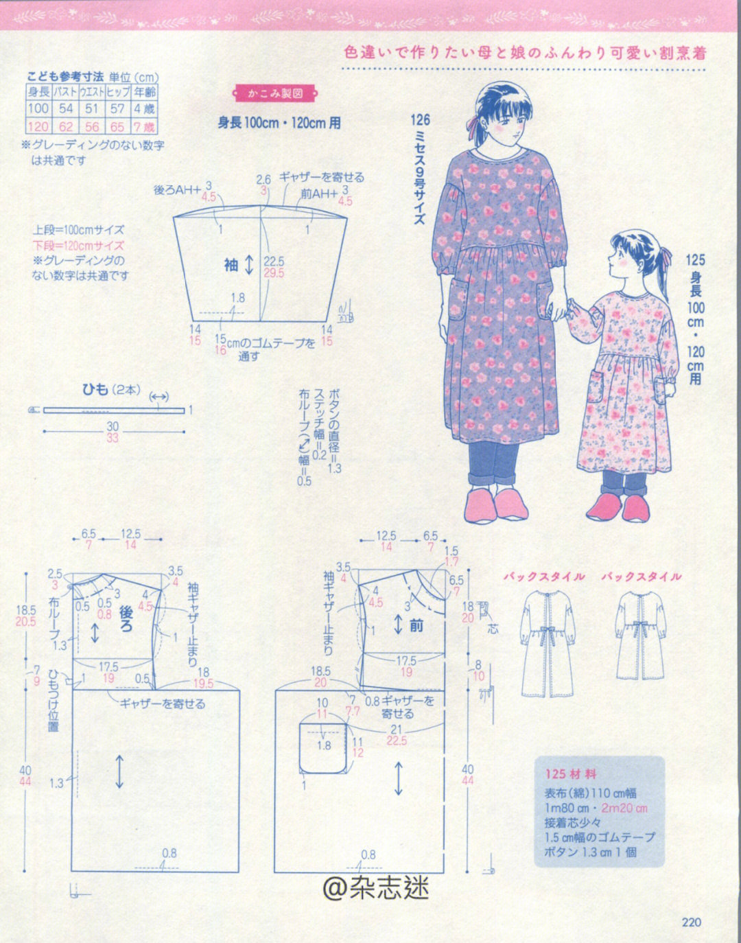 围裙罩衣裁剪图