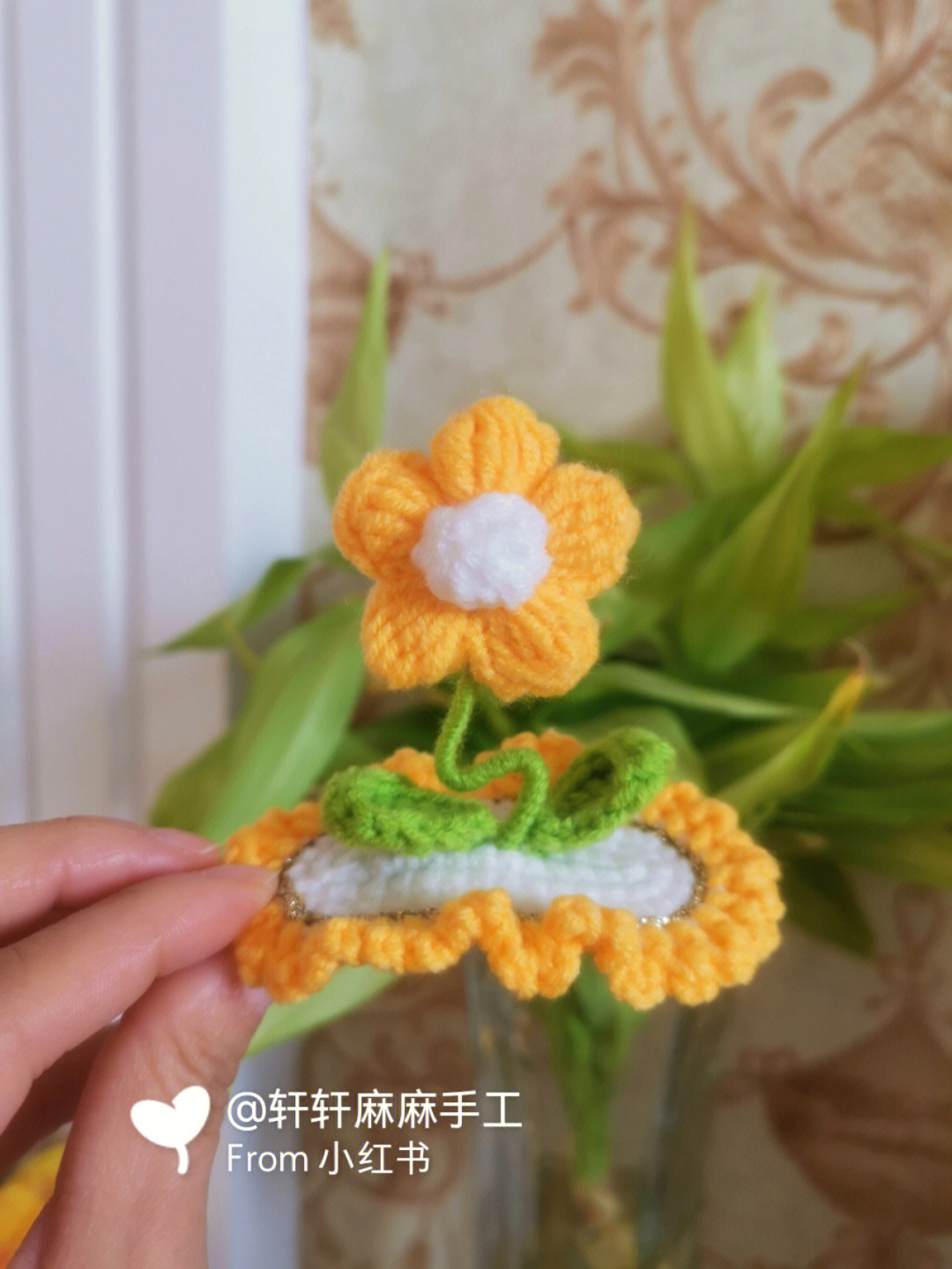 立体泡芙花发夹图解