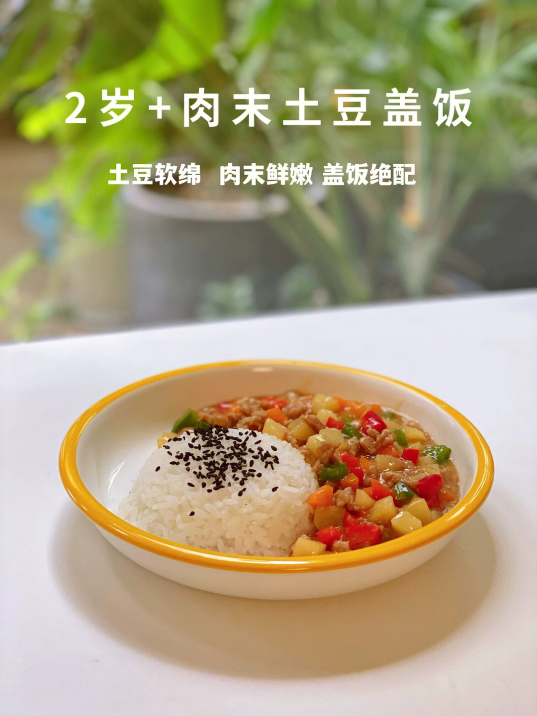 土豆肉丁盖饭图片