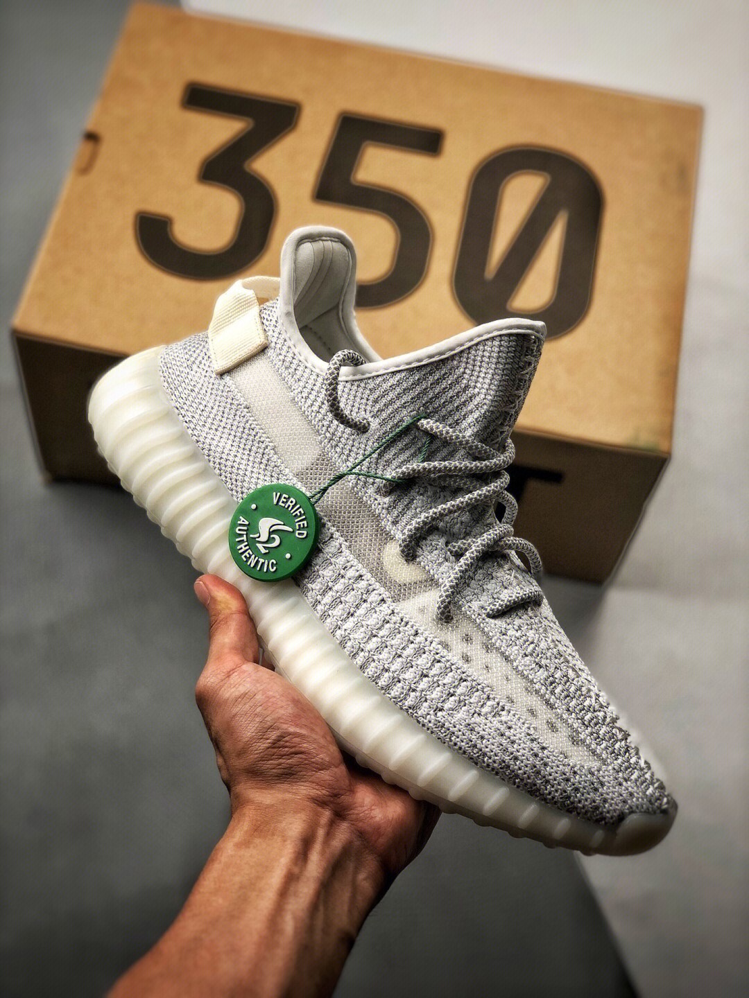 adidas阿迪达斯椰子yeezy350v2白满天星跑鞋