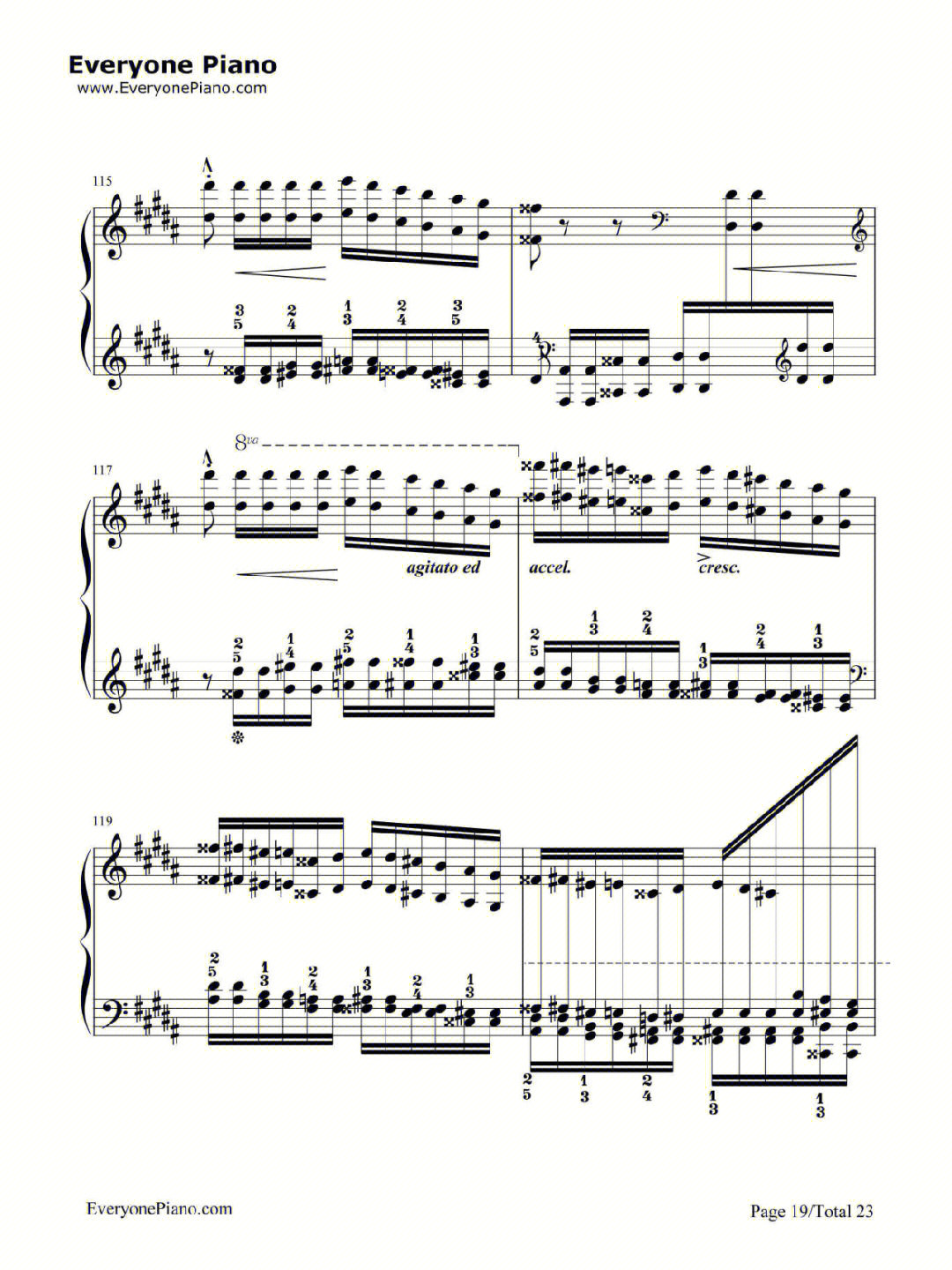 李斯特钟钢琴谱简单版图片