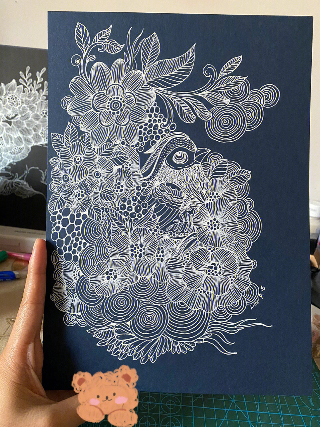 装饰花 线描图片