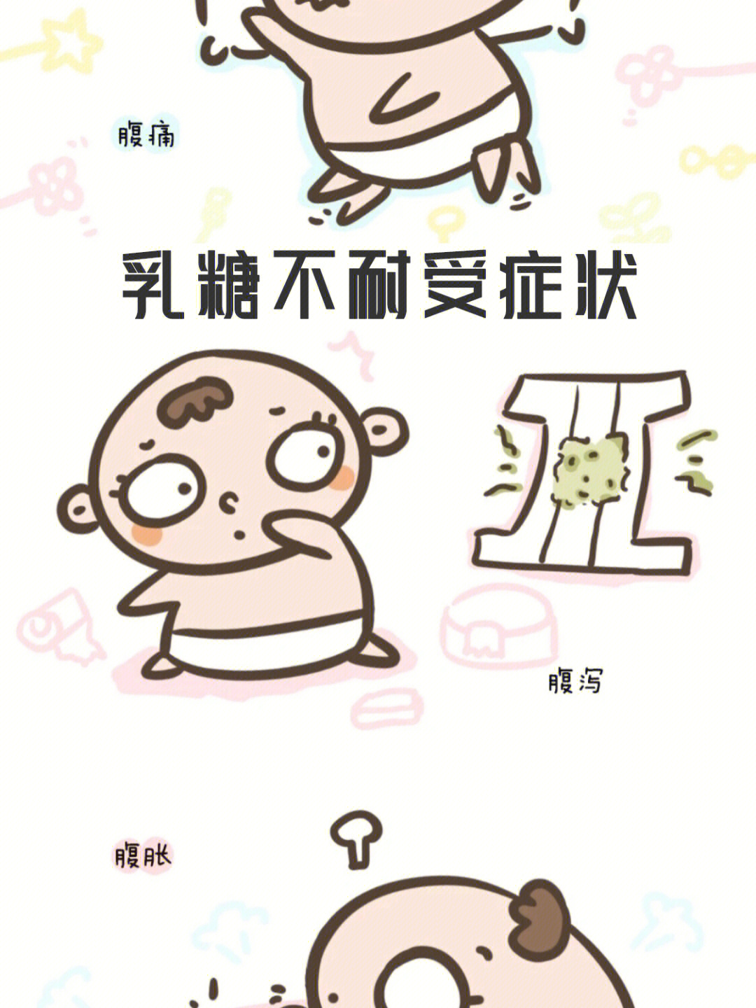 乳糖不耐受 卡通图片