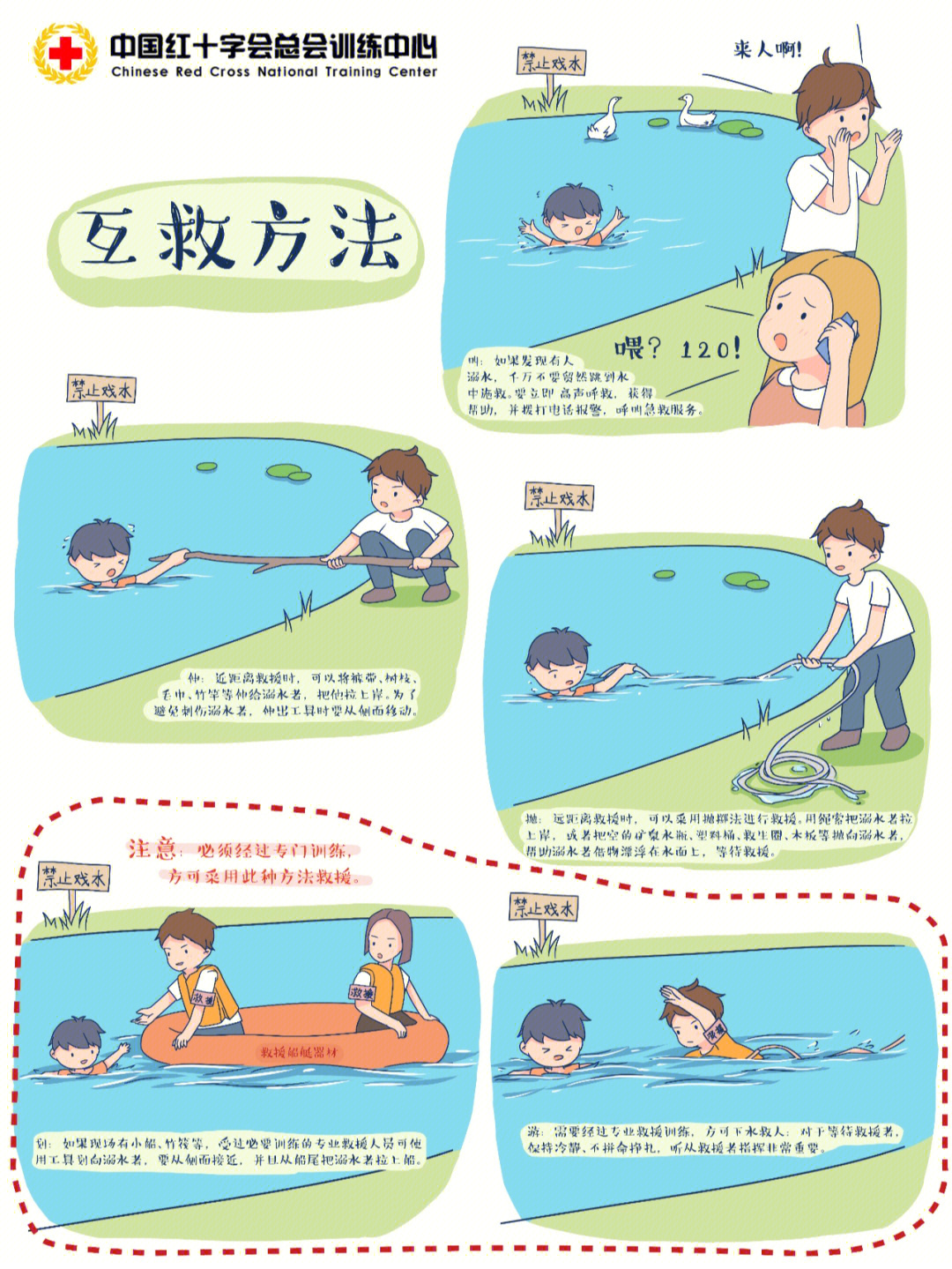 水中救人的方法图解图片