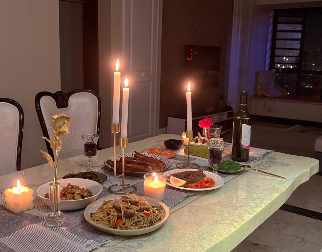 烛光晚餐图片浪漫真实图片