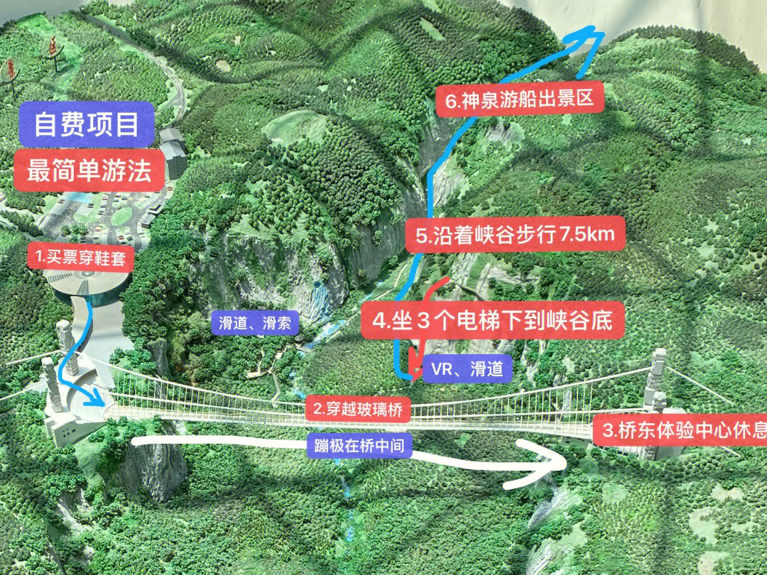 张家界大峡谷线路图图片