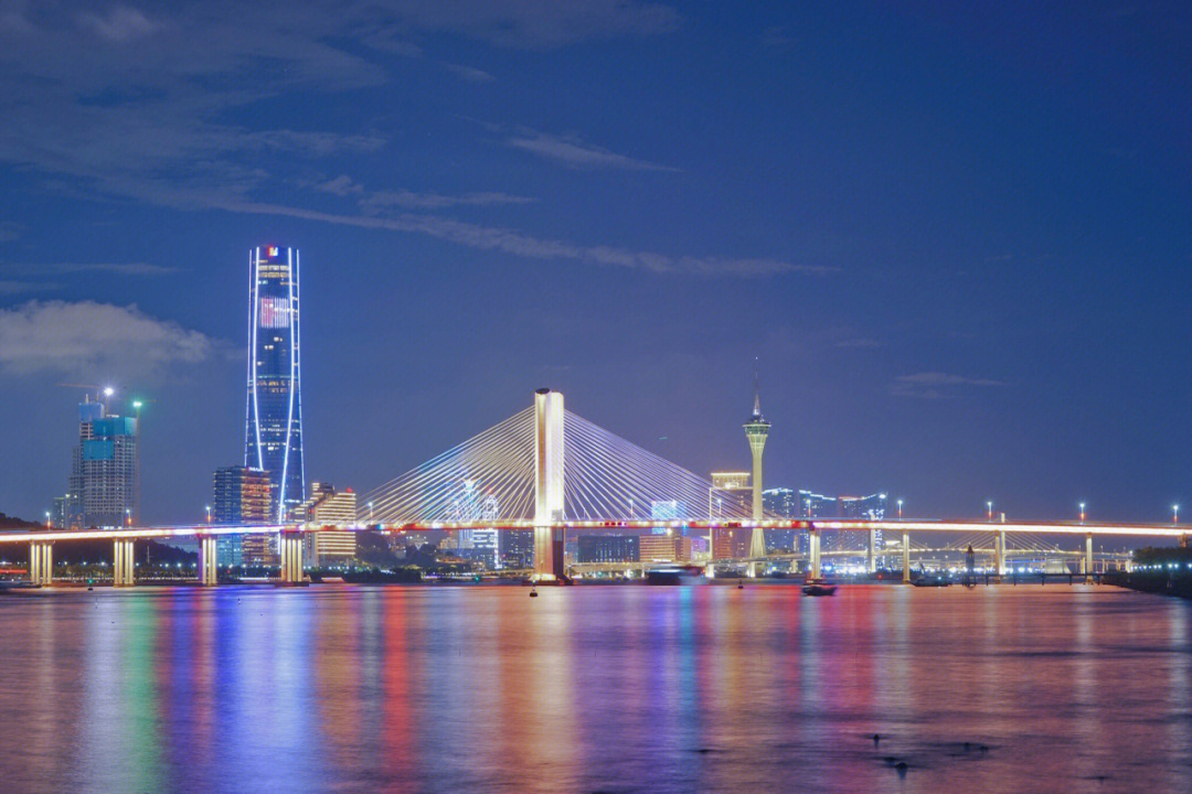 横琴二桥夜景图片