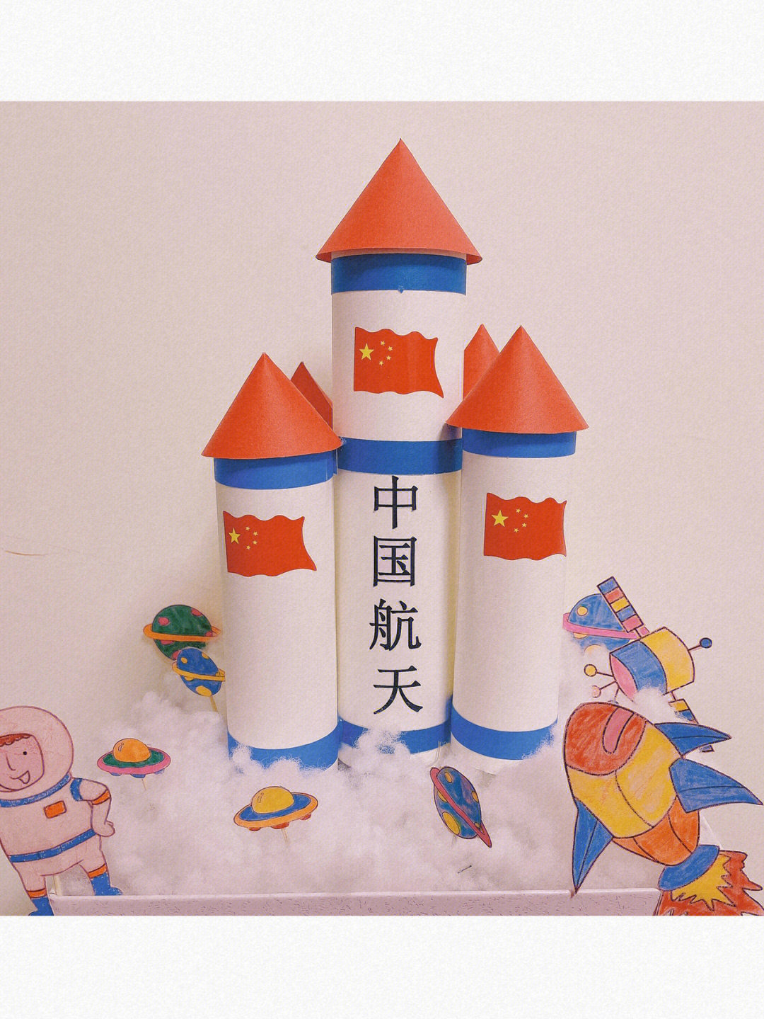 儿童火箭制作方法手工图片