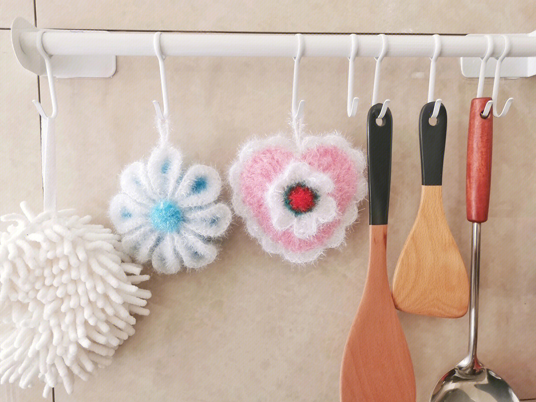 韩式洗碗巾编织法视频图片