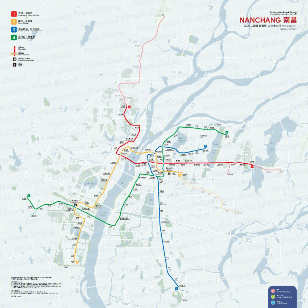 南昌地铁2025二期规划调整路线图真实走向版