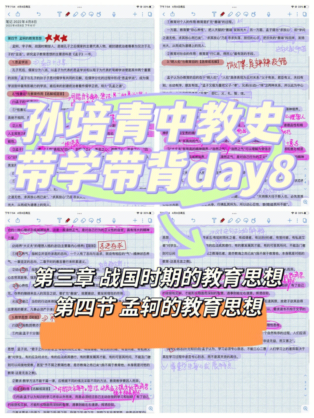 333教育综合带学带背|孙培青中教史day8⃣️