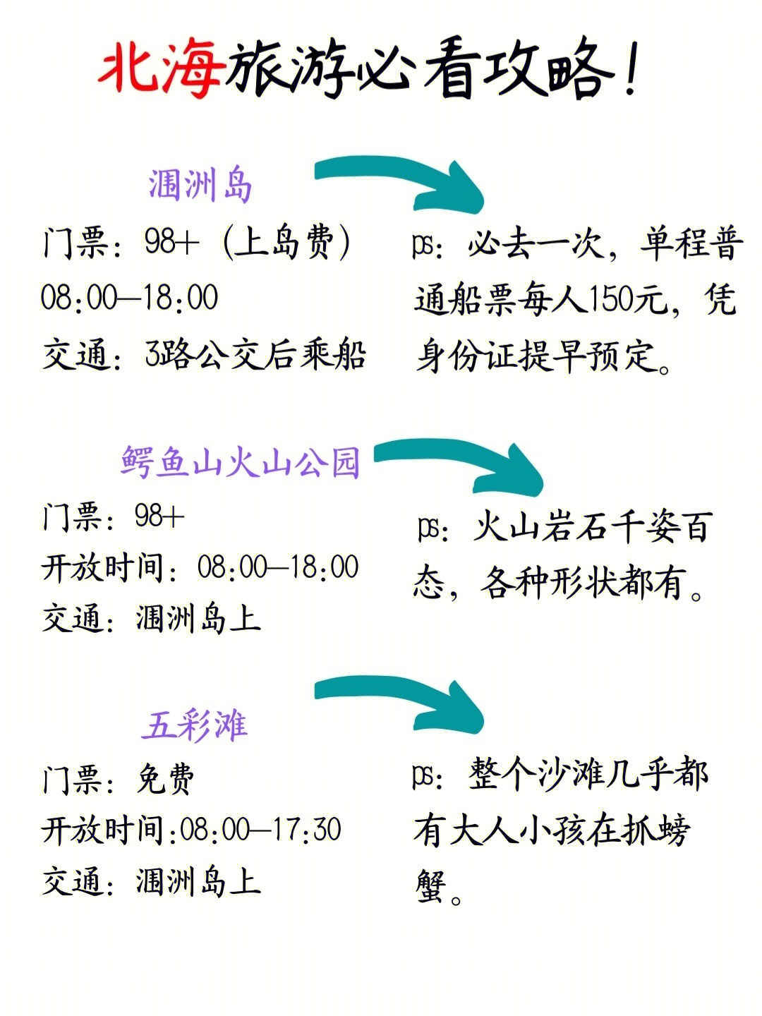 北海旅游攻略74来咯77有用切实用