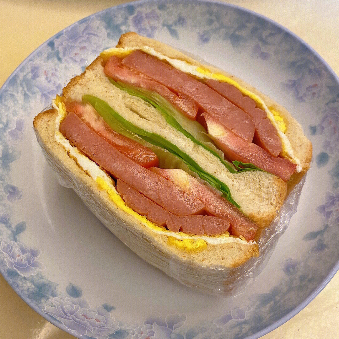 家常三明治的简单做法图片