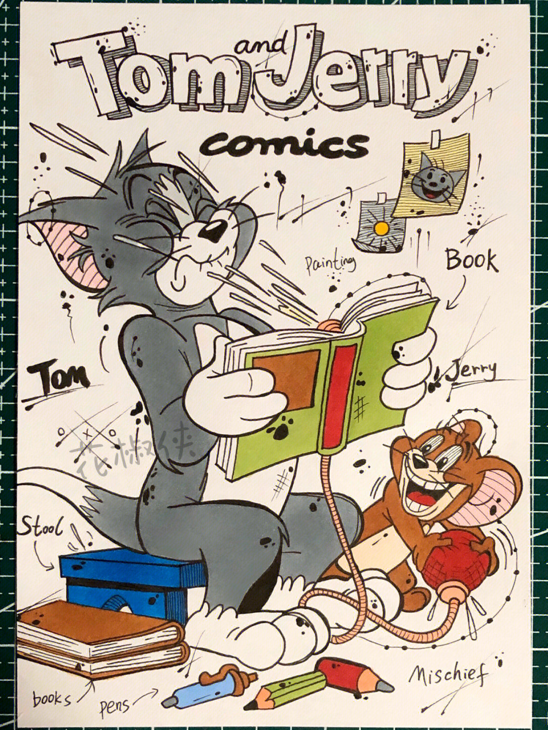 猫和老鼠手绘电影海报图片
