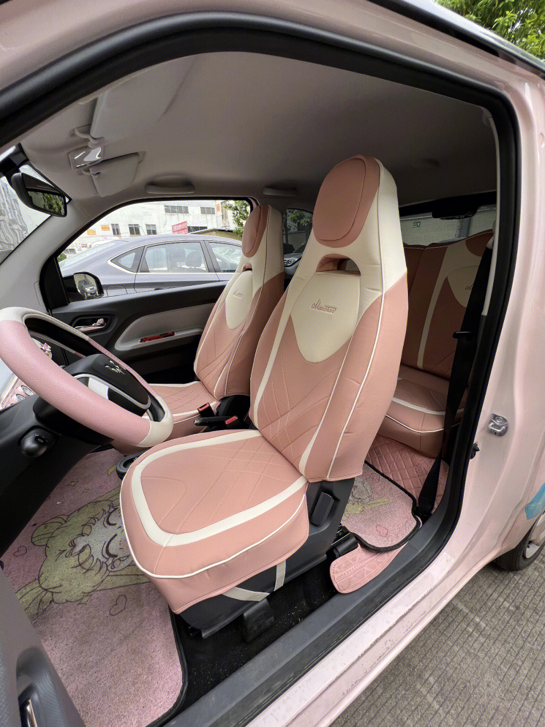 五菱宏光mini座椅套粉色少女心系列