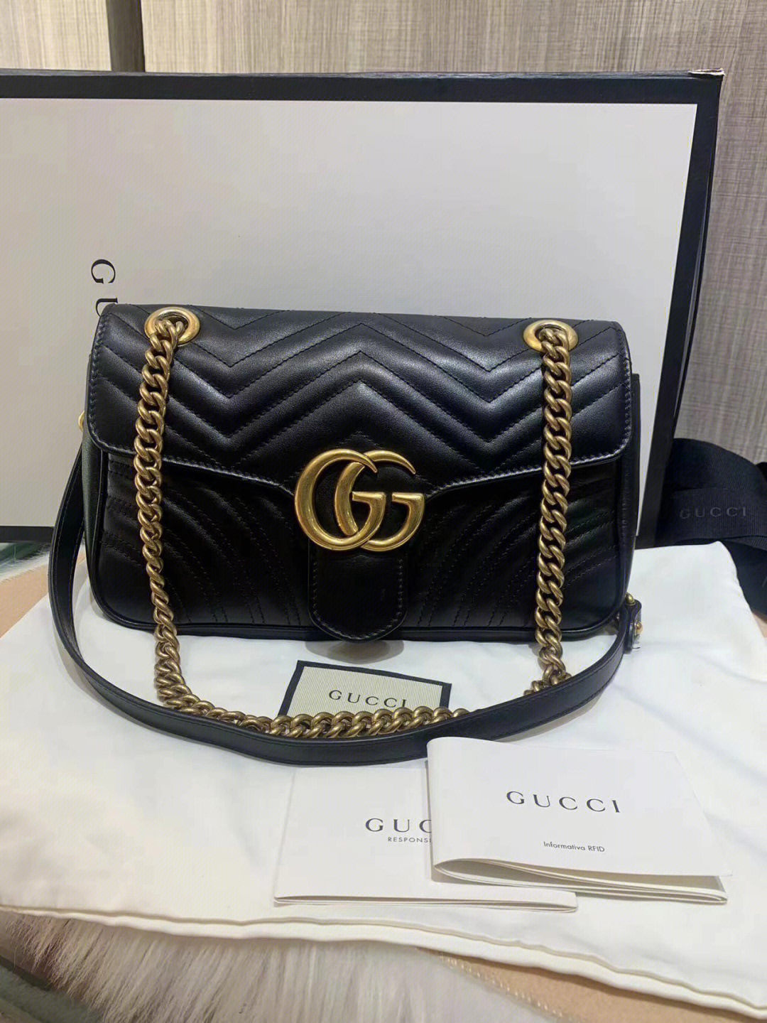 guccimatmont26黑金女包