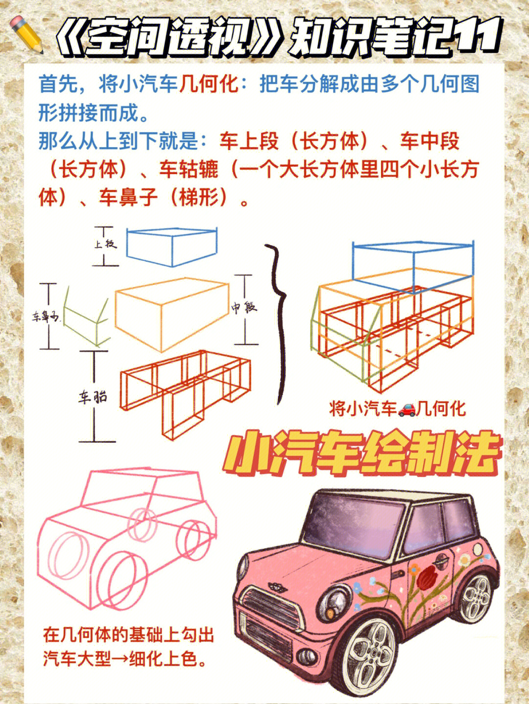 汽车透视图画法步骤图片