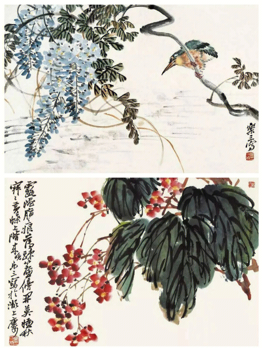 诸乐三花鸟画欣赏图片