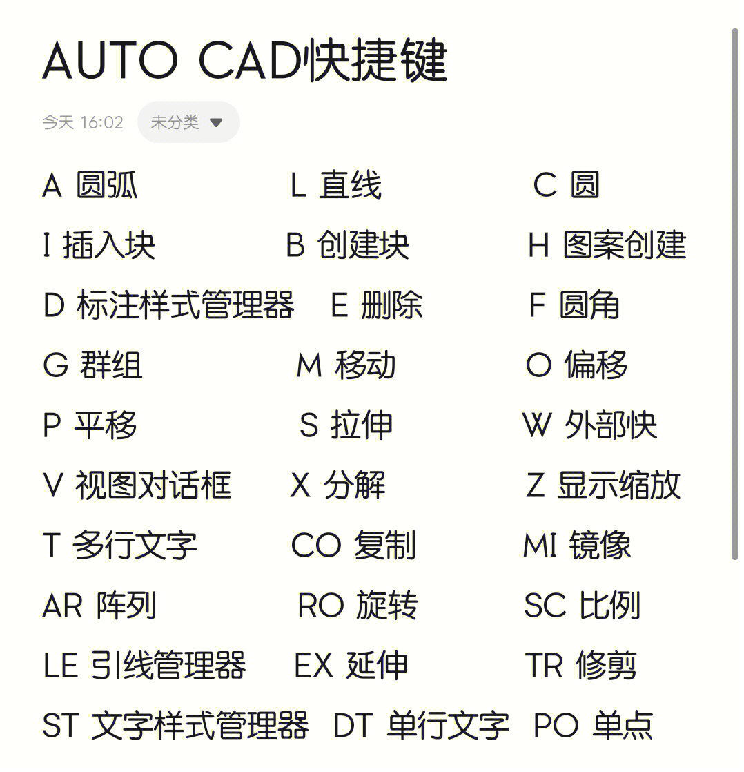 2014cad快捷键命令大全图片