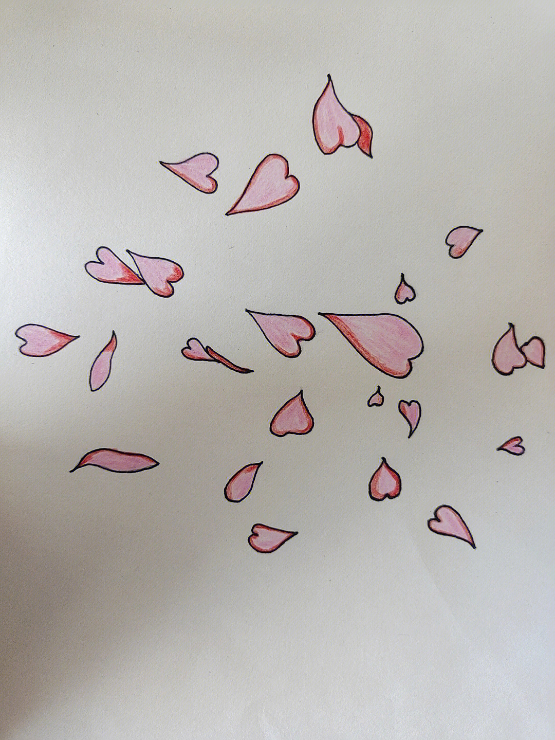 掉落的花瓣怎么画简单图片