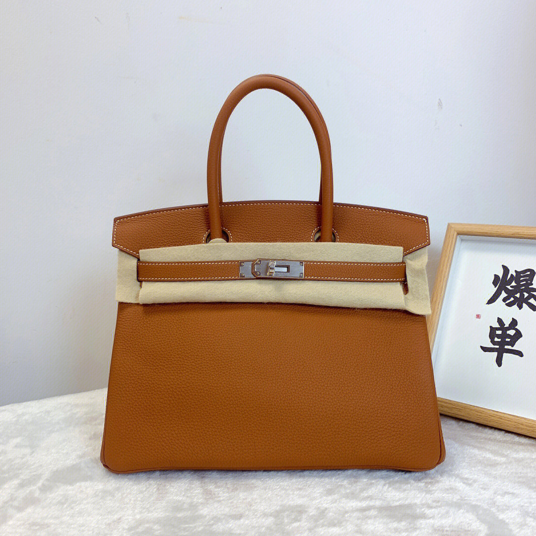 爱马仕金刚色box实用大包birkin30金棕