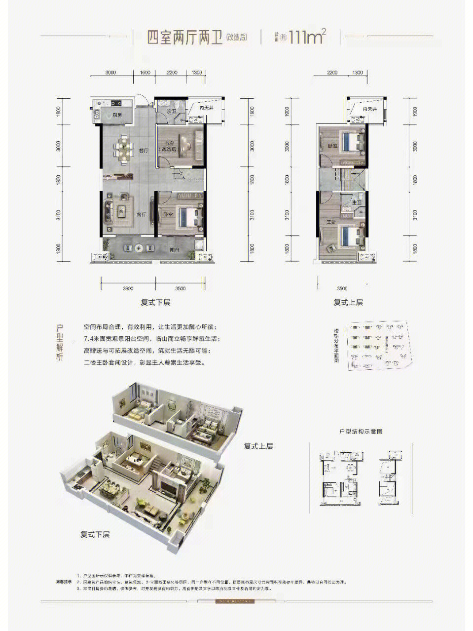 泾渭上城复式户型图图片