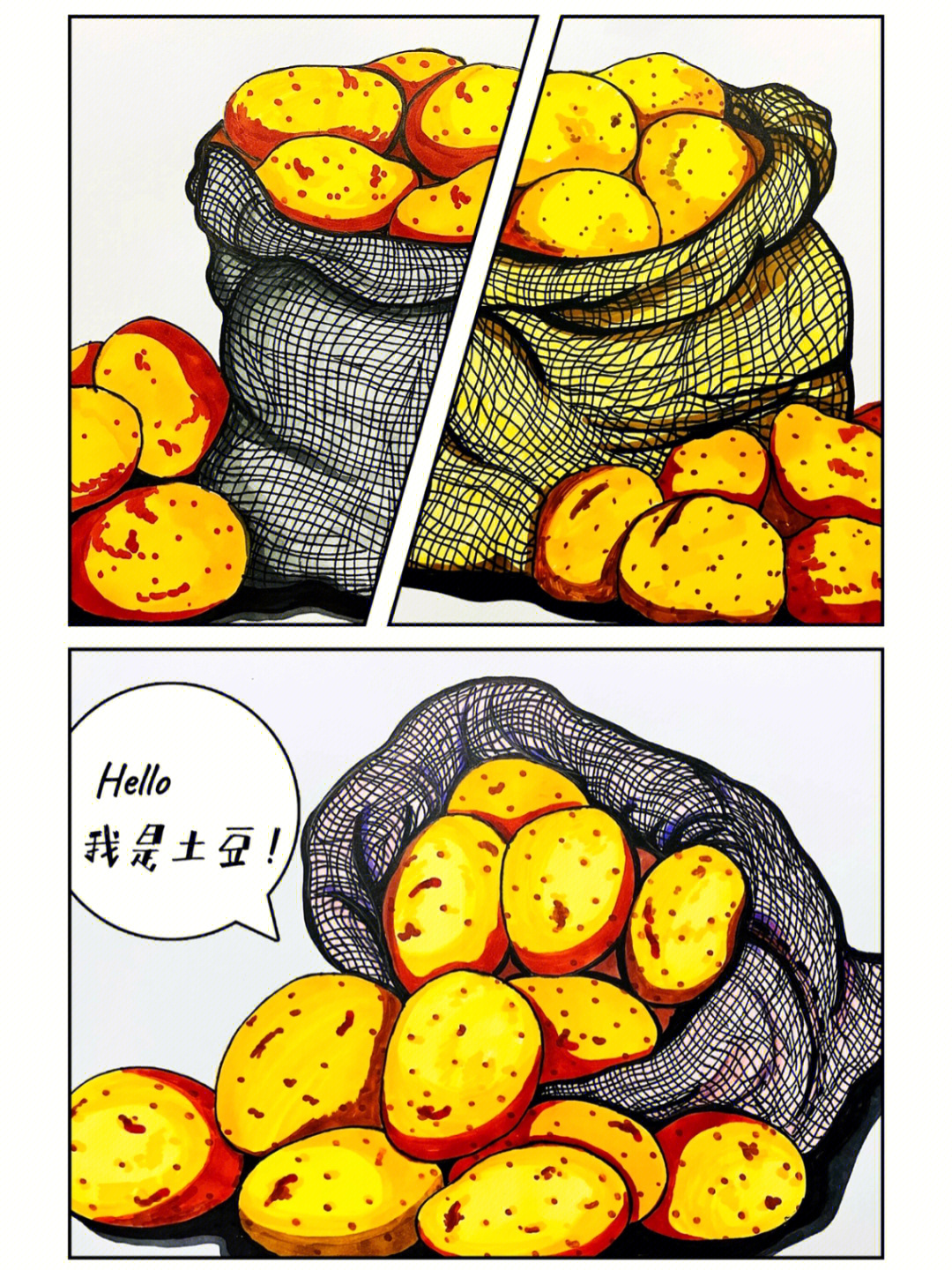 土豆创意画教案图片