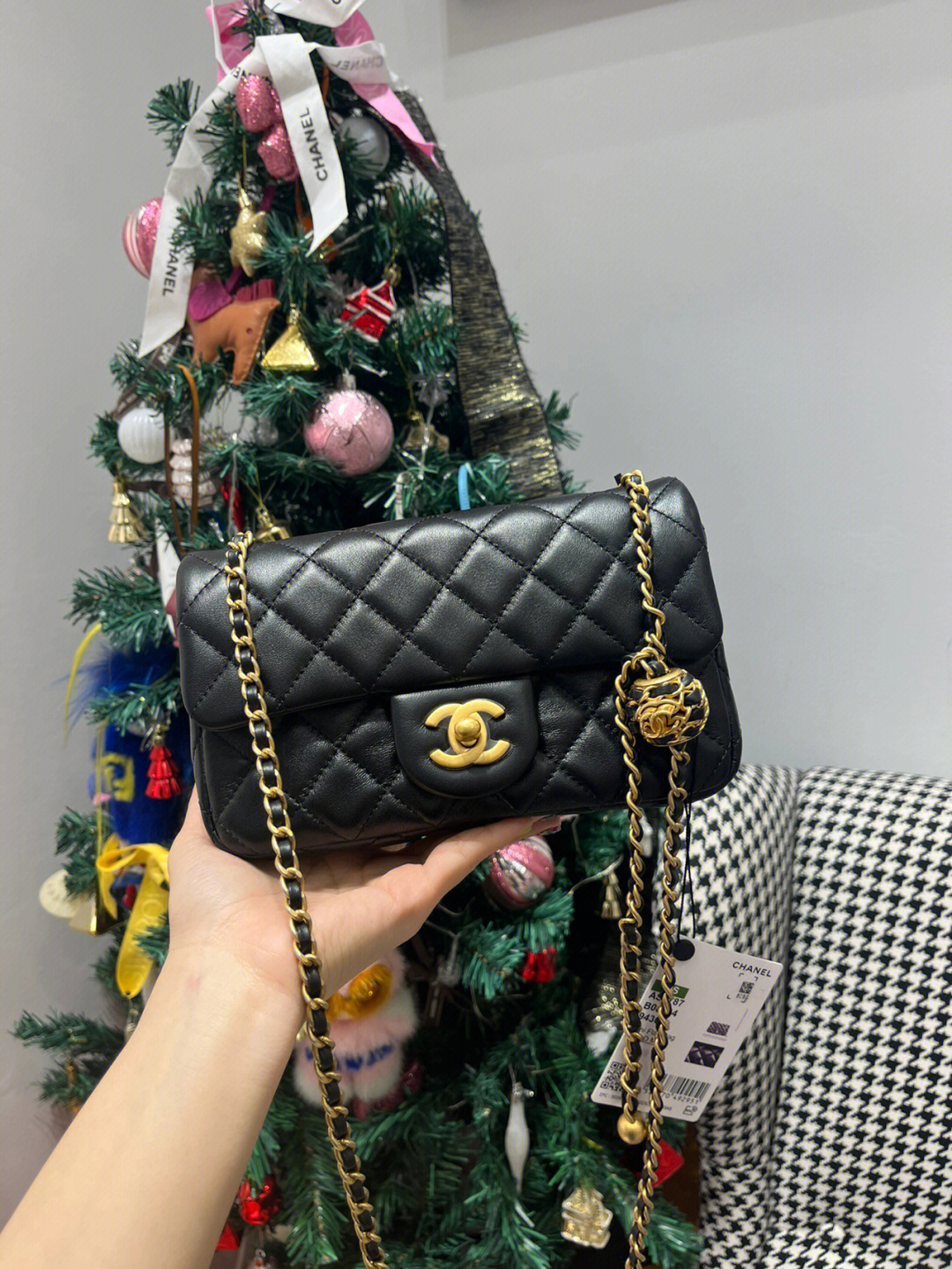 chanel2022核桃皮穿链金球大mini