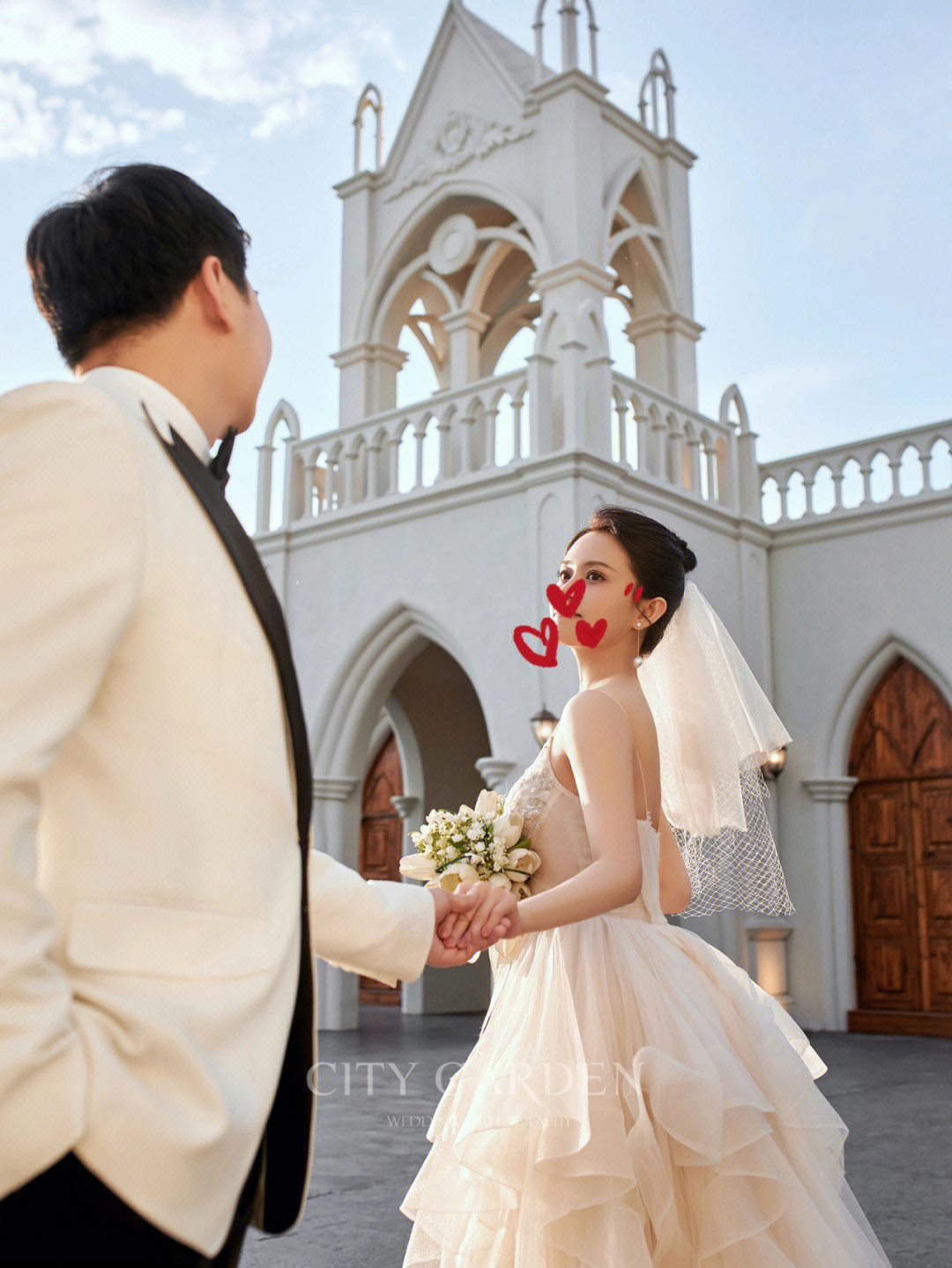 北京城市花园婚纱摄影图片