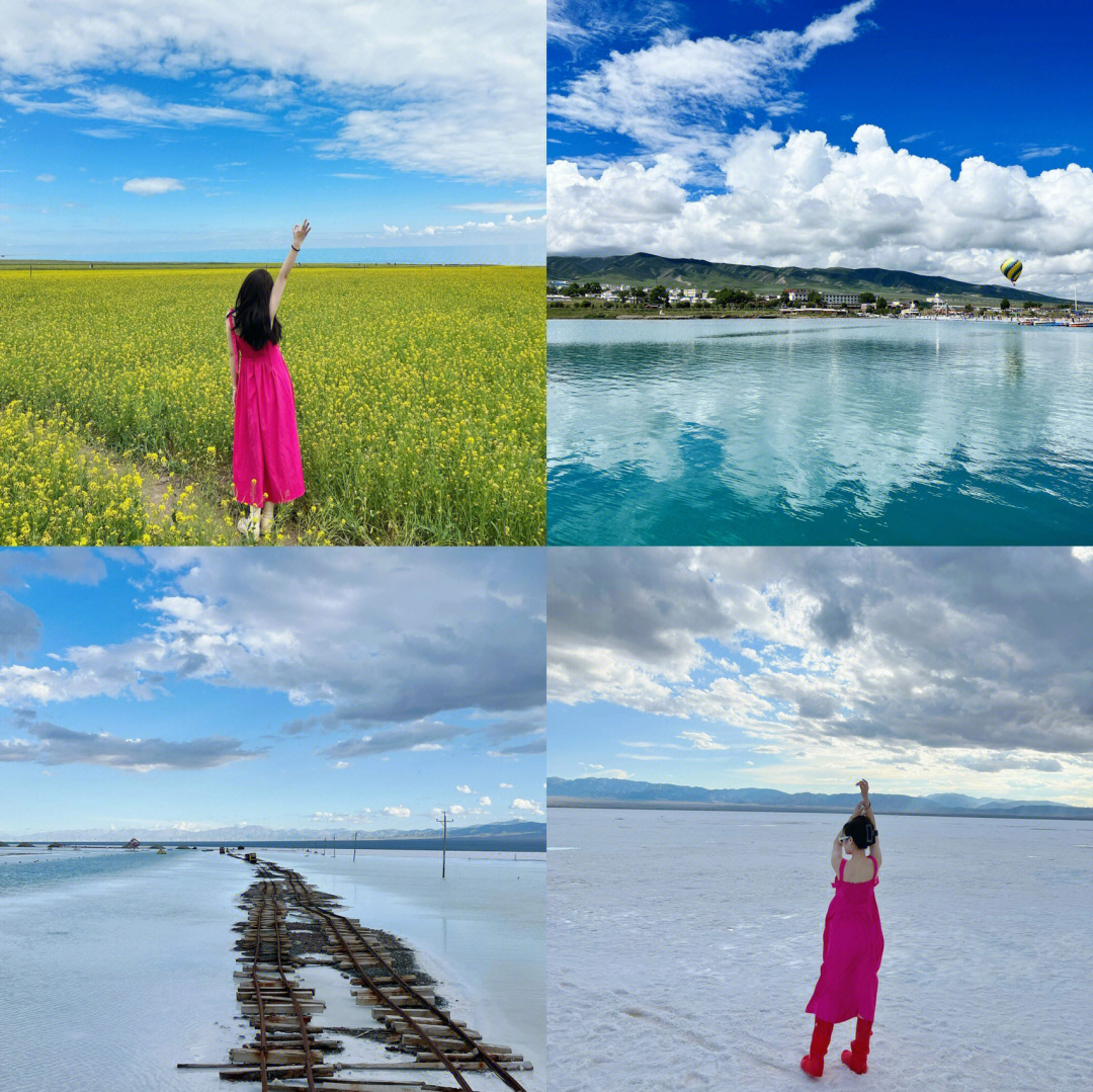 青海茶卡盐湖和青海湖