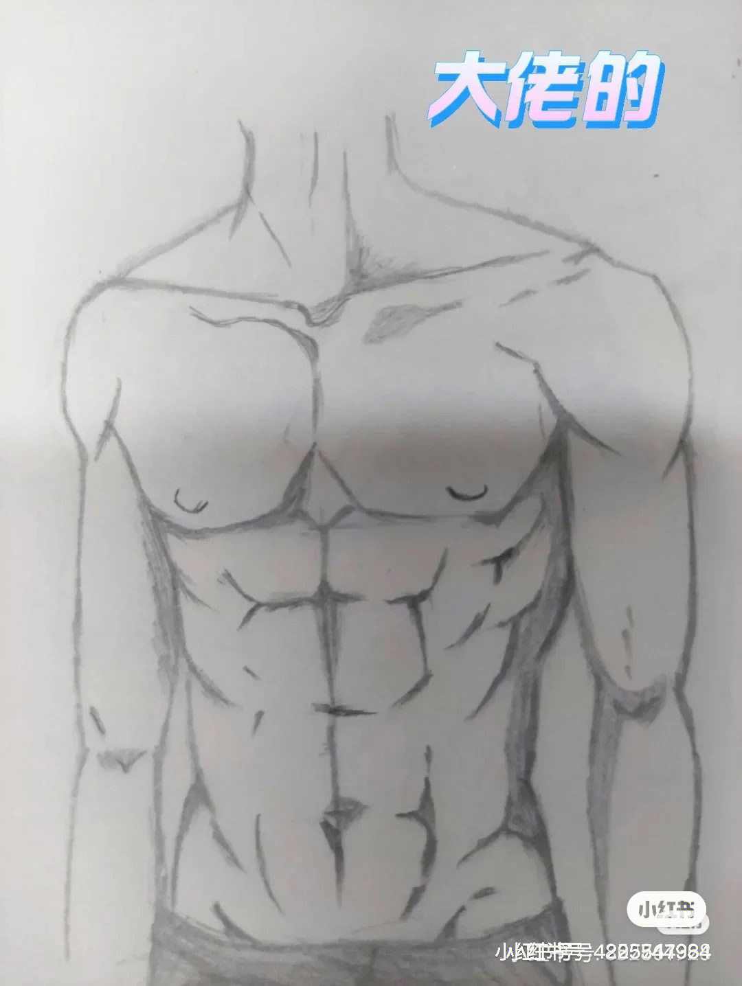 男性腹肌绘画素材图片