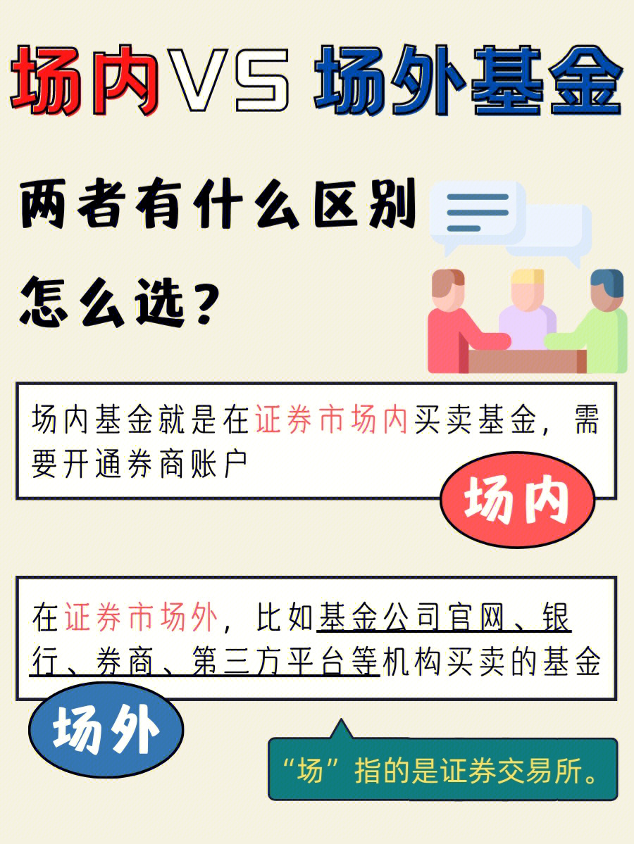 场内基金:就是在证券市场内买卖基金,需要开通券商账户场外