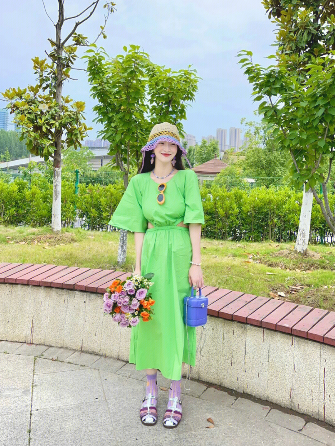 绿裙子配啥颜色鞋图片图片