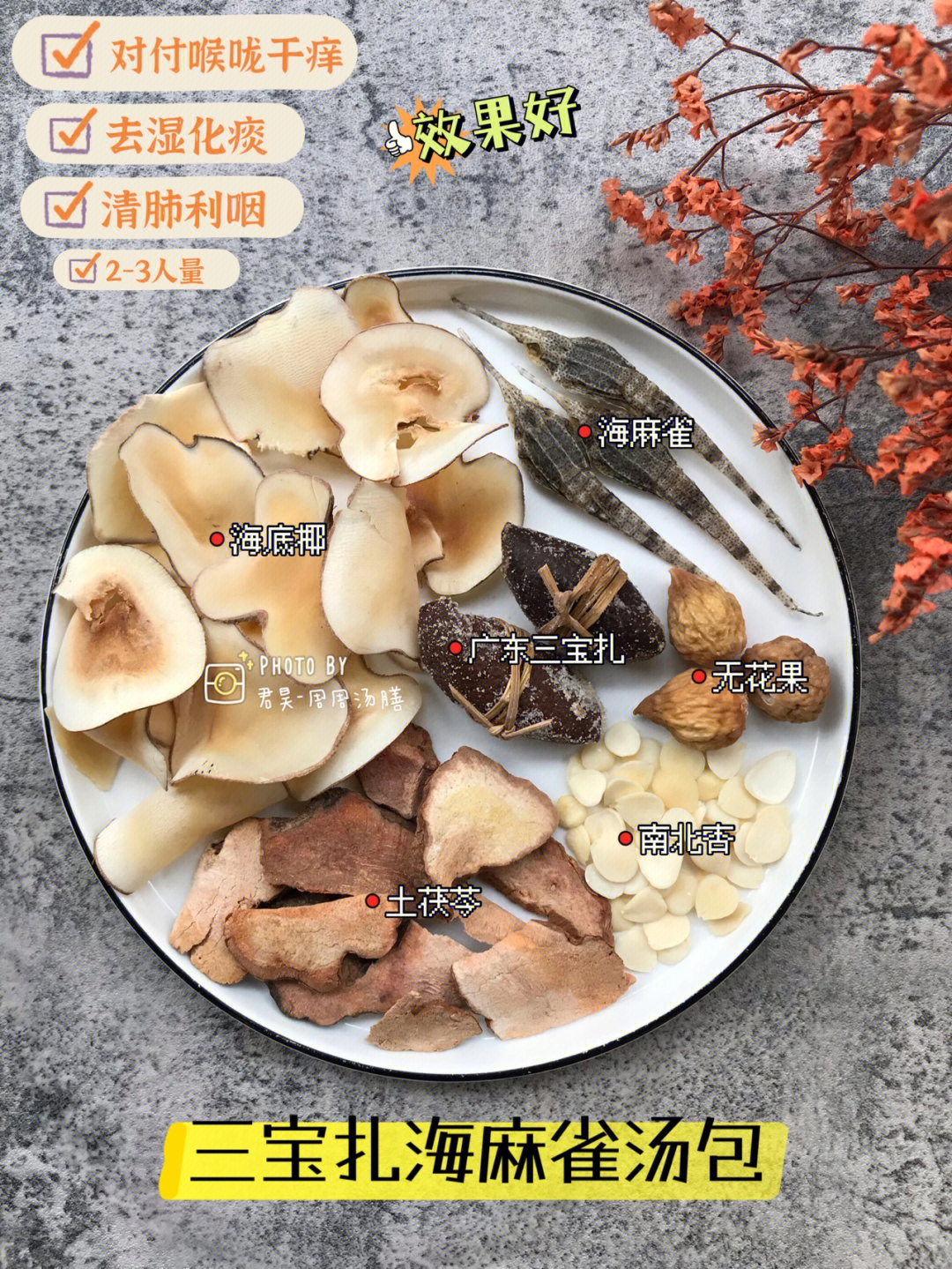 广东三宝海麻雀瘦肉汤丨润肺化痰止咳祛湿