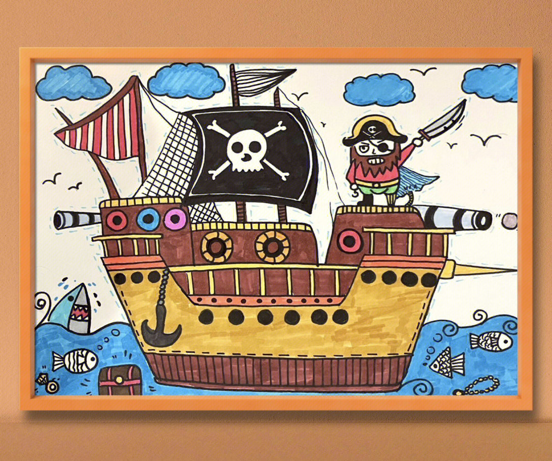 海盗船图片大全 绘画图片