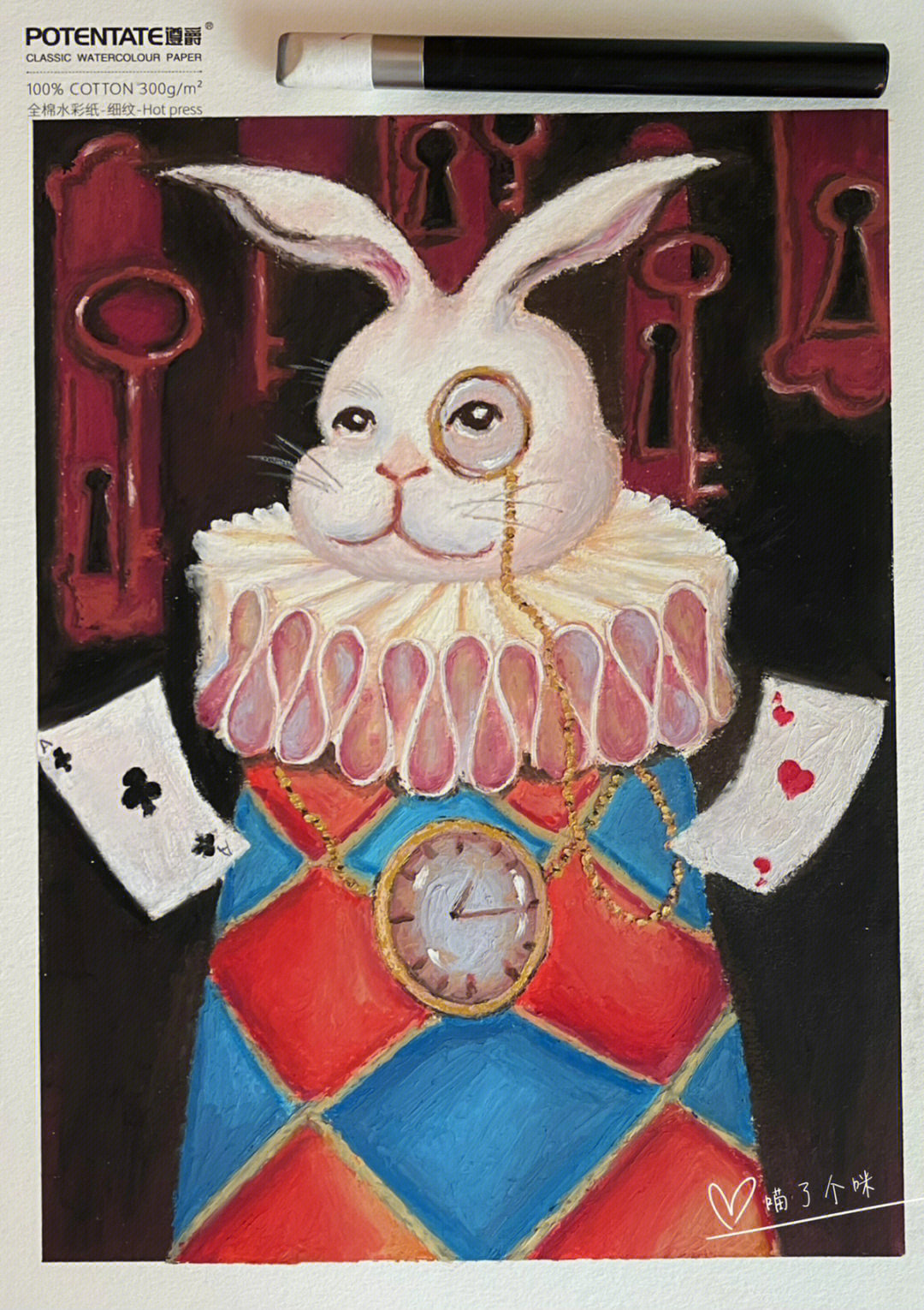 兔子的怀表简笔画图片