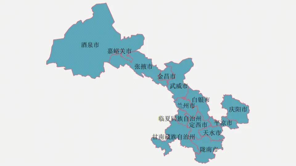 甘肃省区域要素简图图片