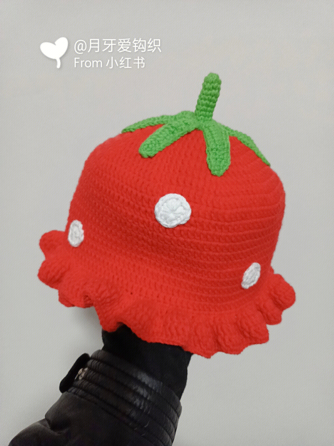 草莓帽子钩织图解图片