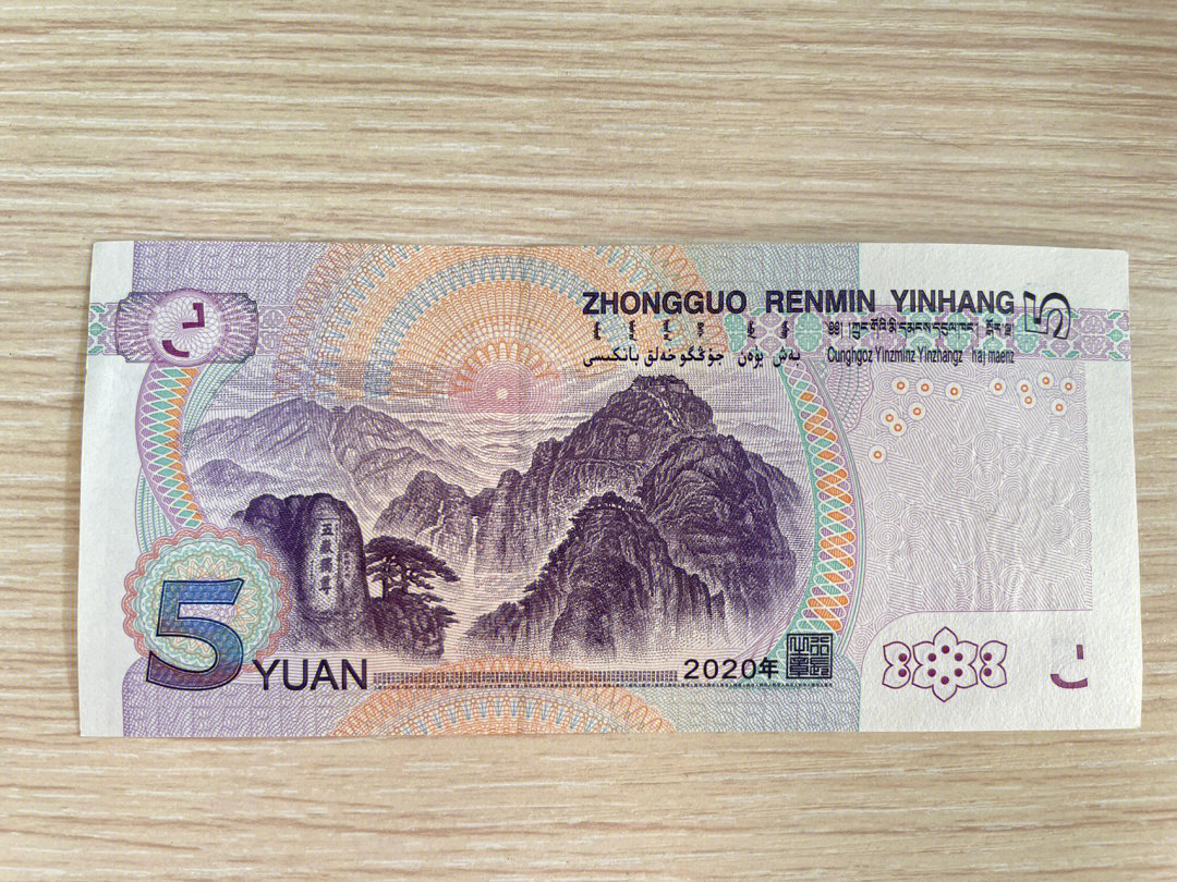 5元新版人民币背面图片