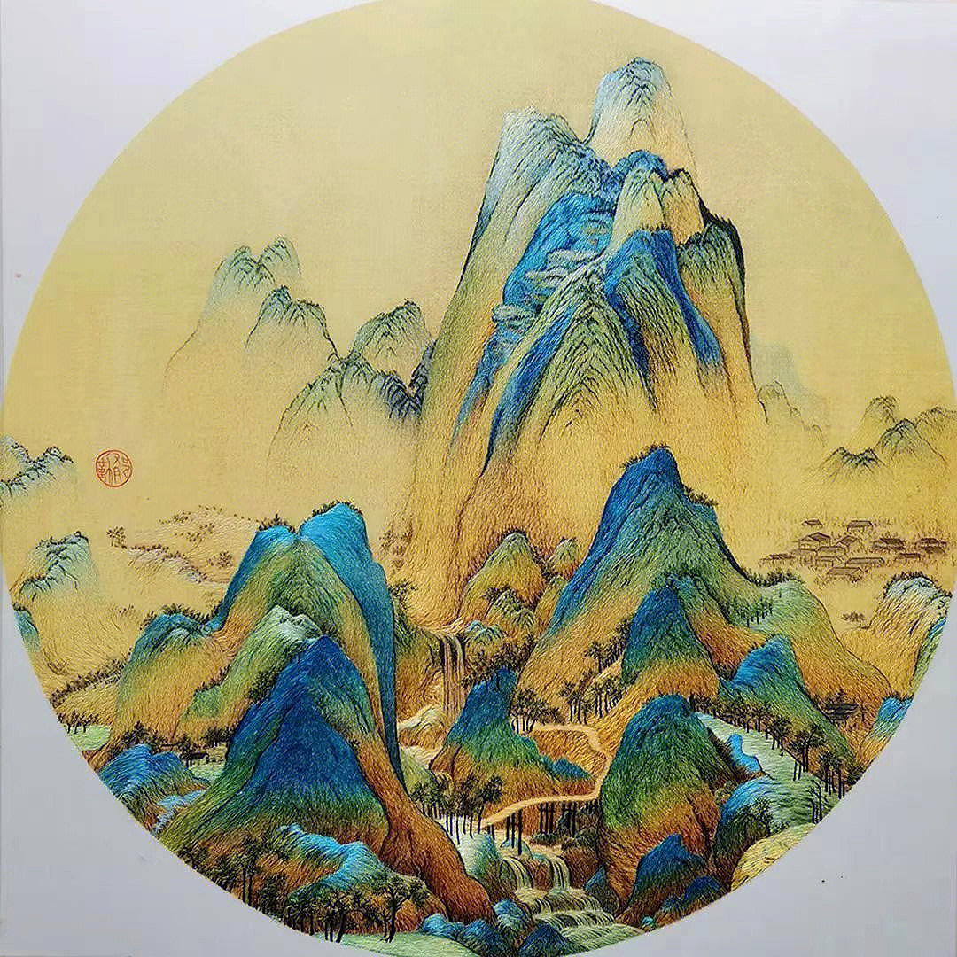 苏绣图片 山水图片