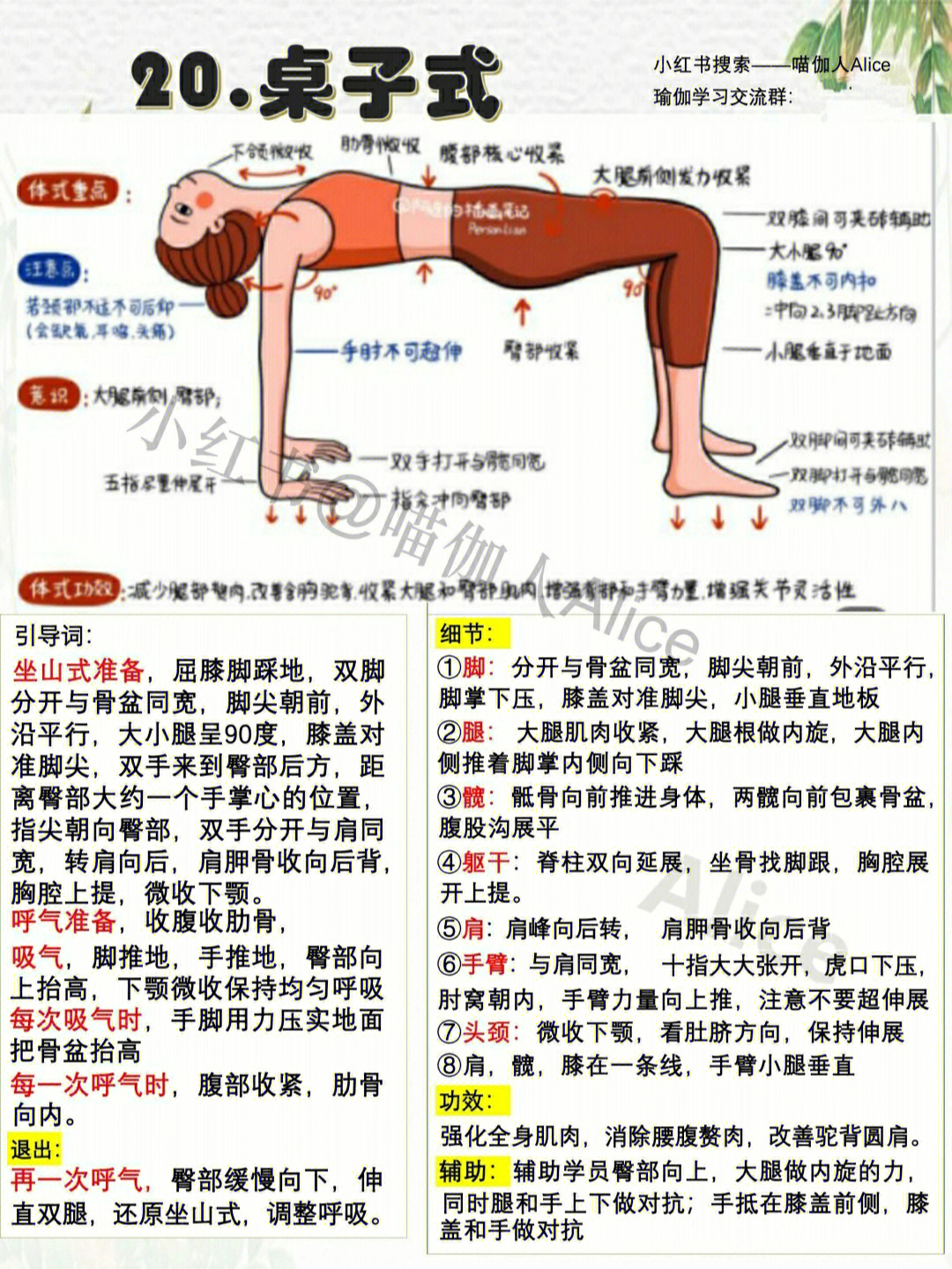 桌子式瑜伽体式讲解图片