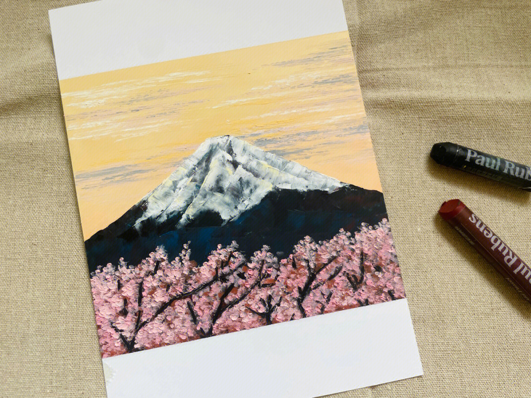 樱花盛景绘画教程图片