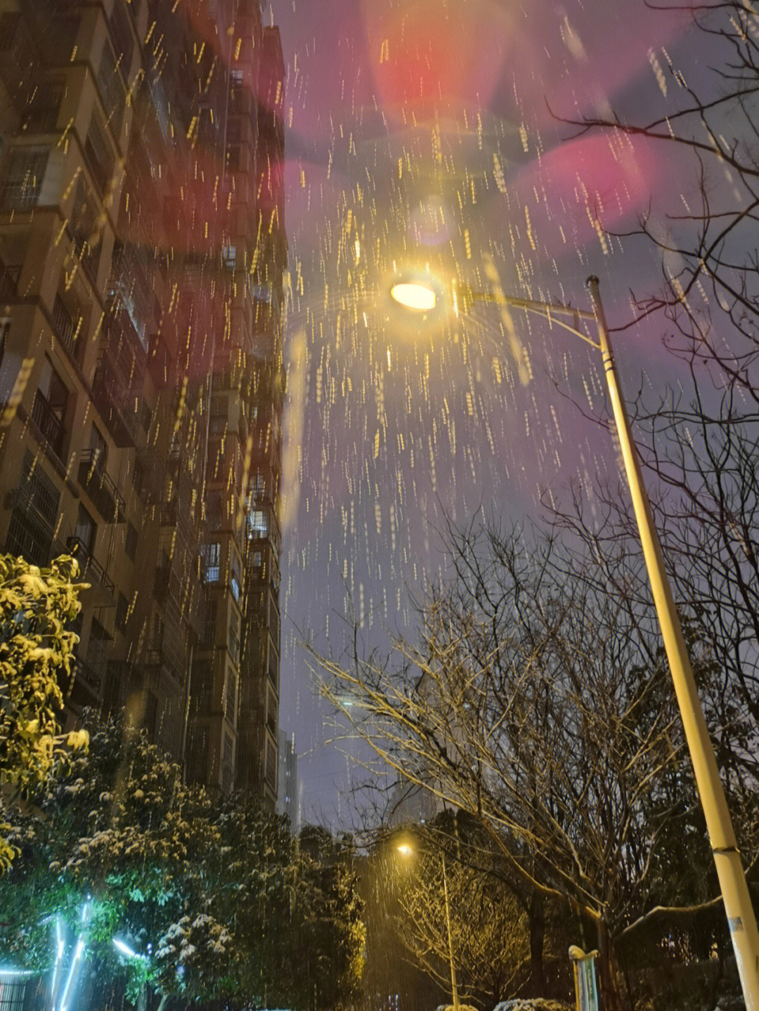 长沙下雪夜景图片