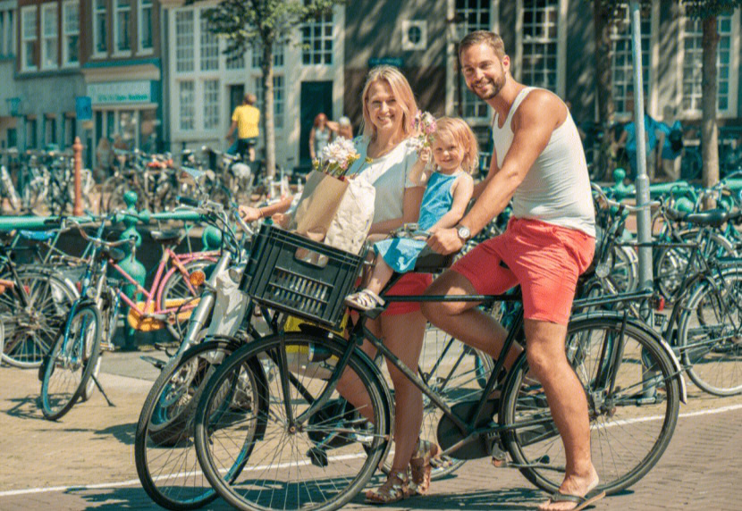 荷兰走路自行车图片