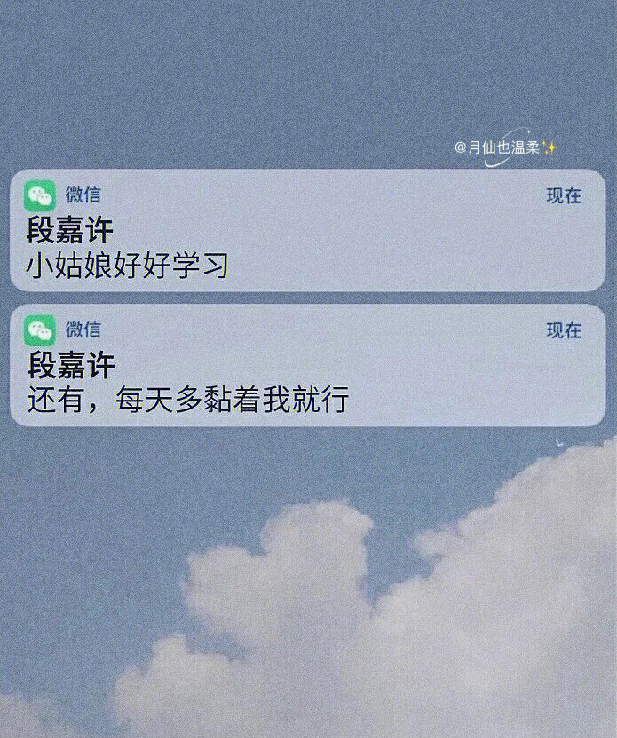 叮咚你的段嘉许给你发微信啦