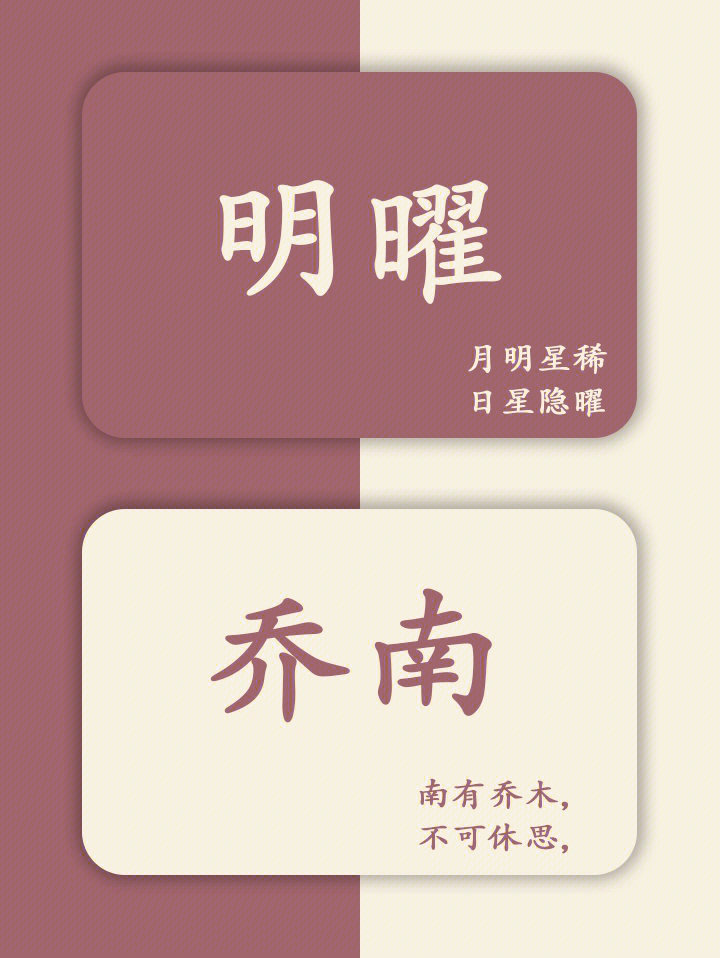 江淮河汉【时勉】时运亨通,困知勉行【庭桉】谢庭兰玉,君子如桉【明曜