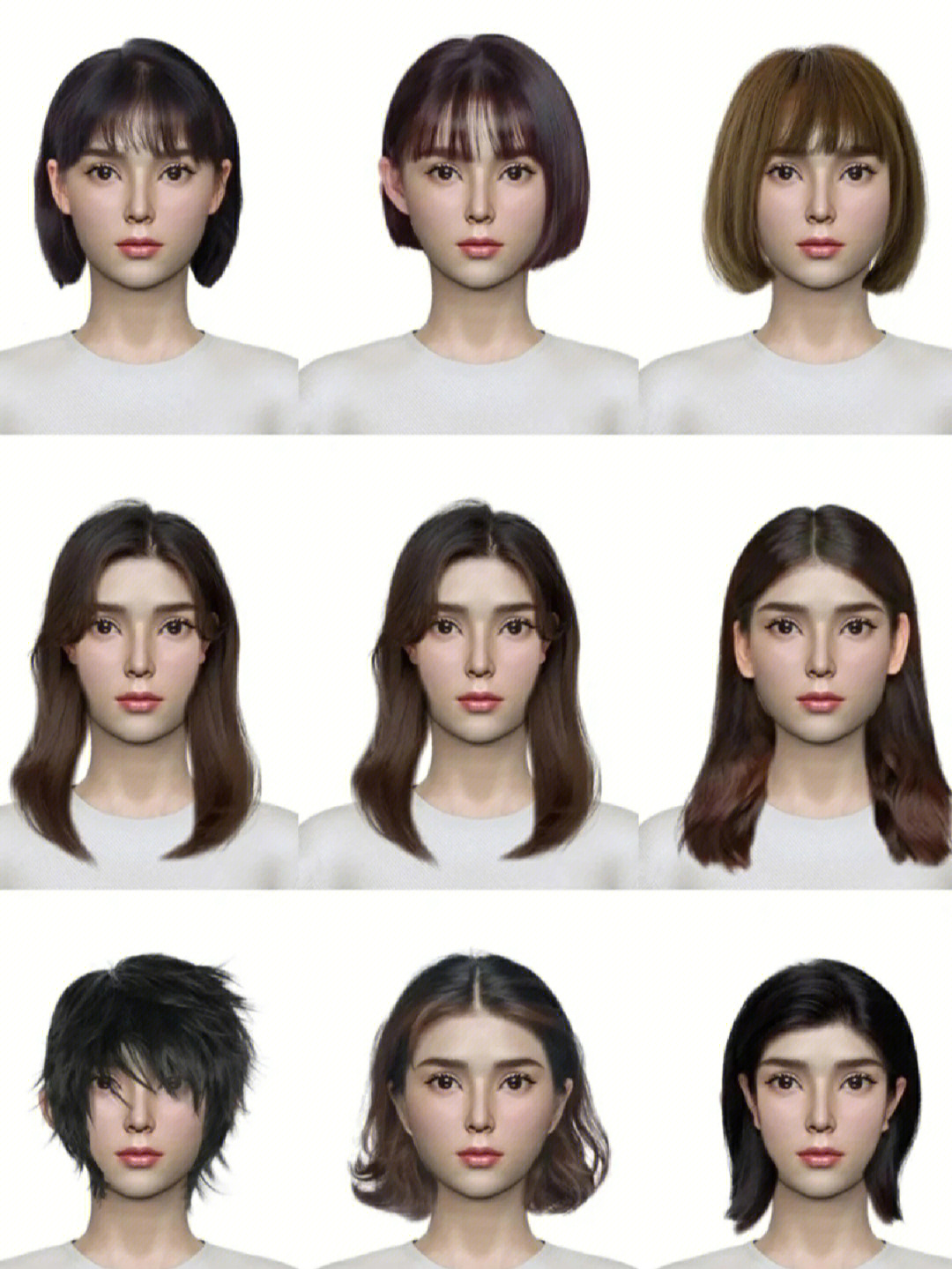 脸型与发型的搭配技巧图片