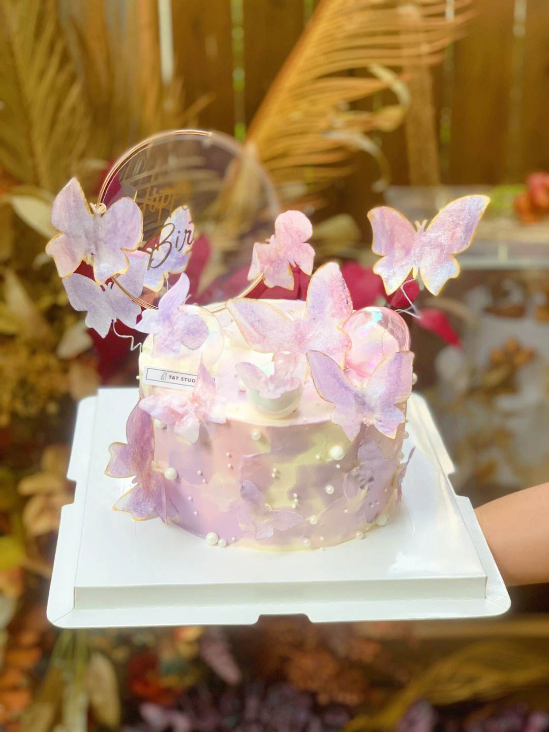 蝴蝶蛋糕文案图片